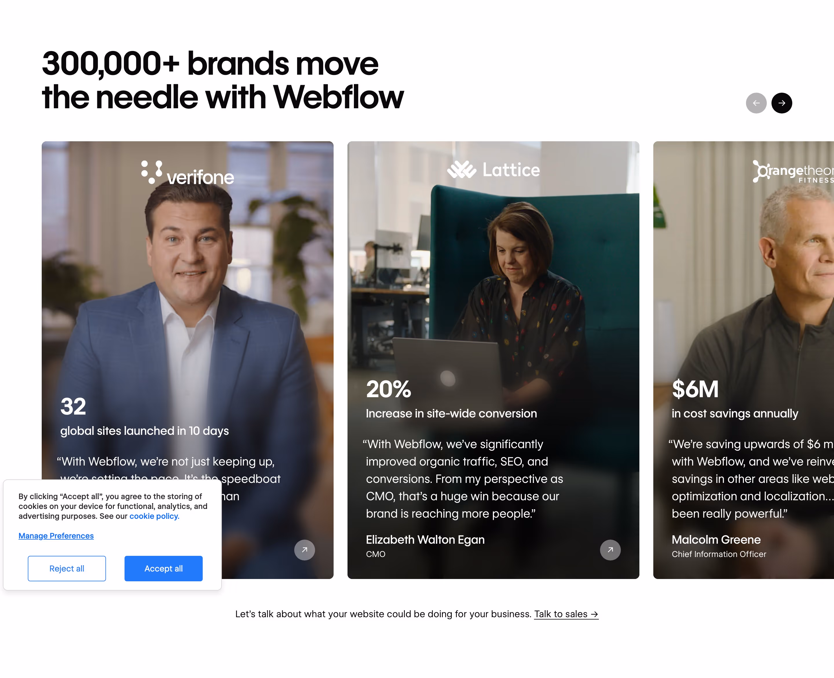 Webflow testimonials — Design & Creative