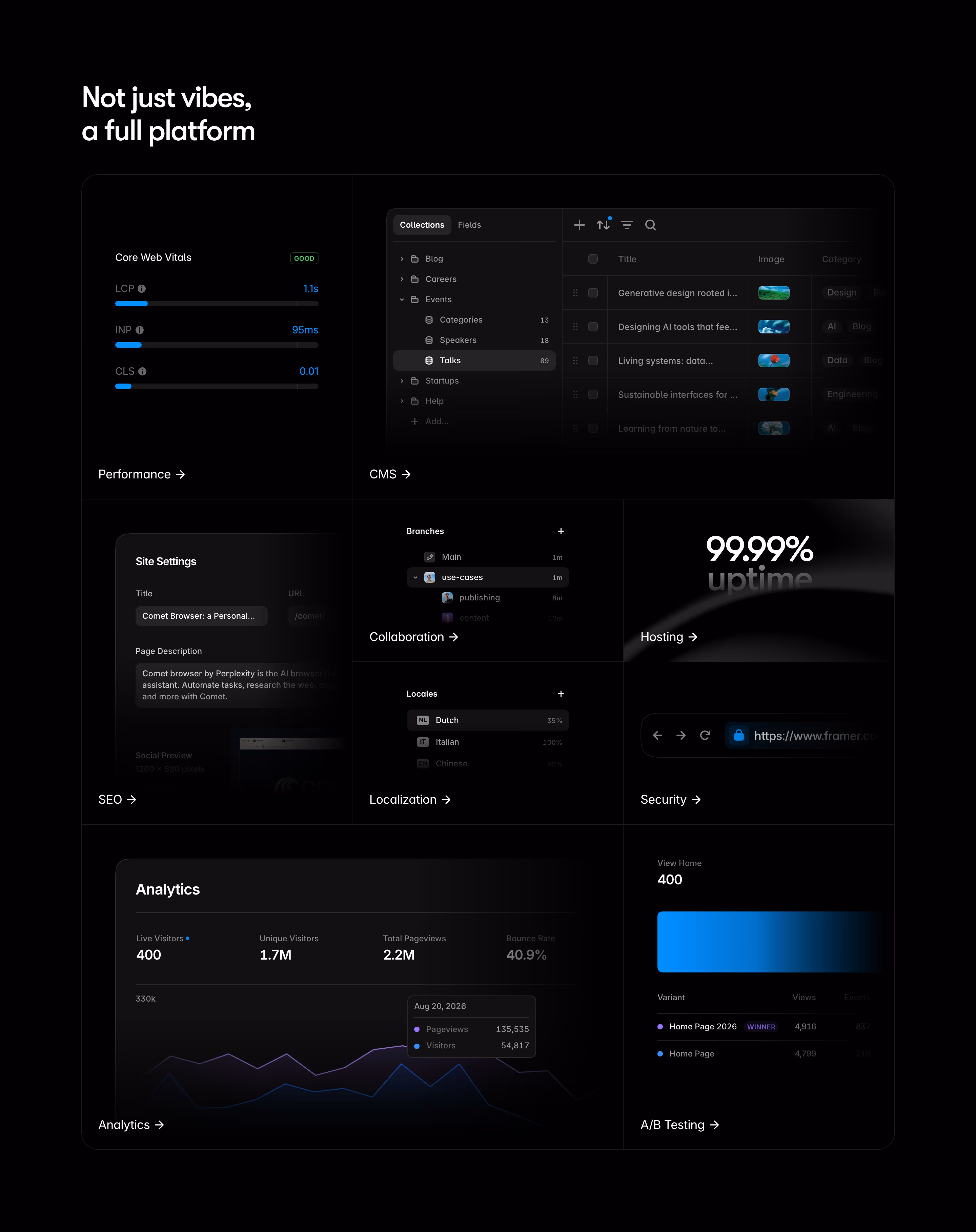 Framer feature design — Design & Creative