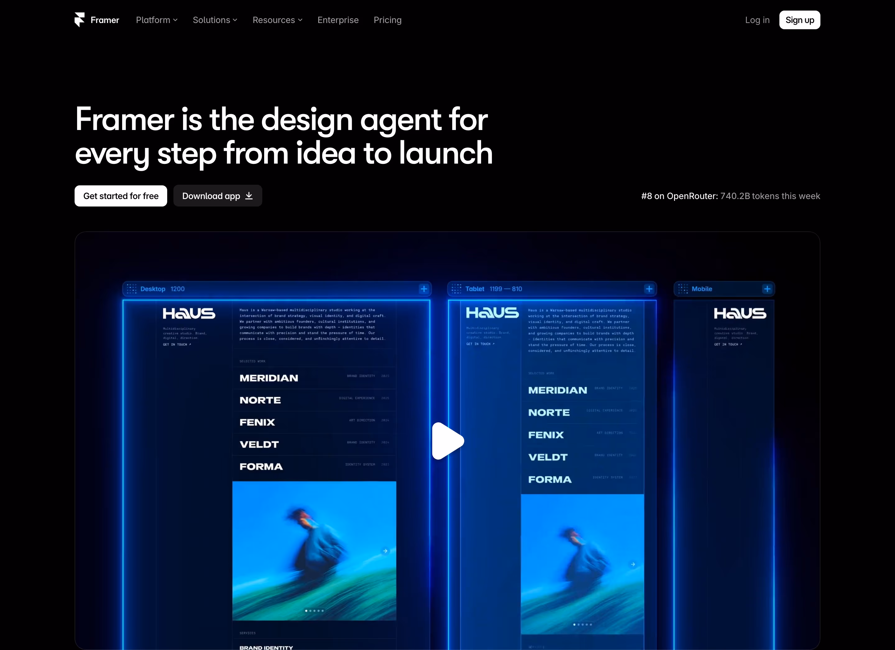 Framer hero design — Design & Creative