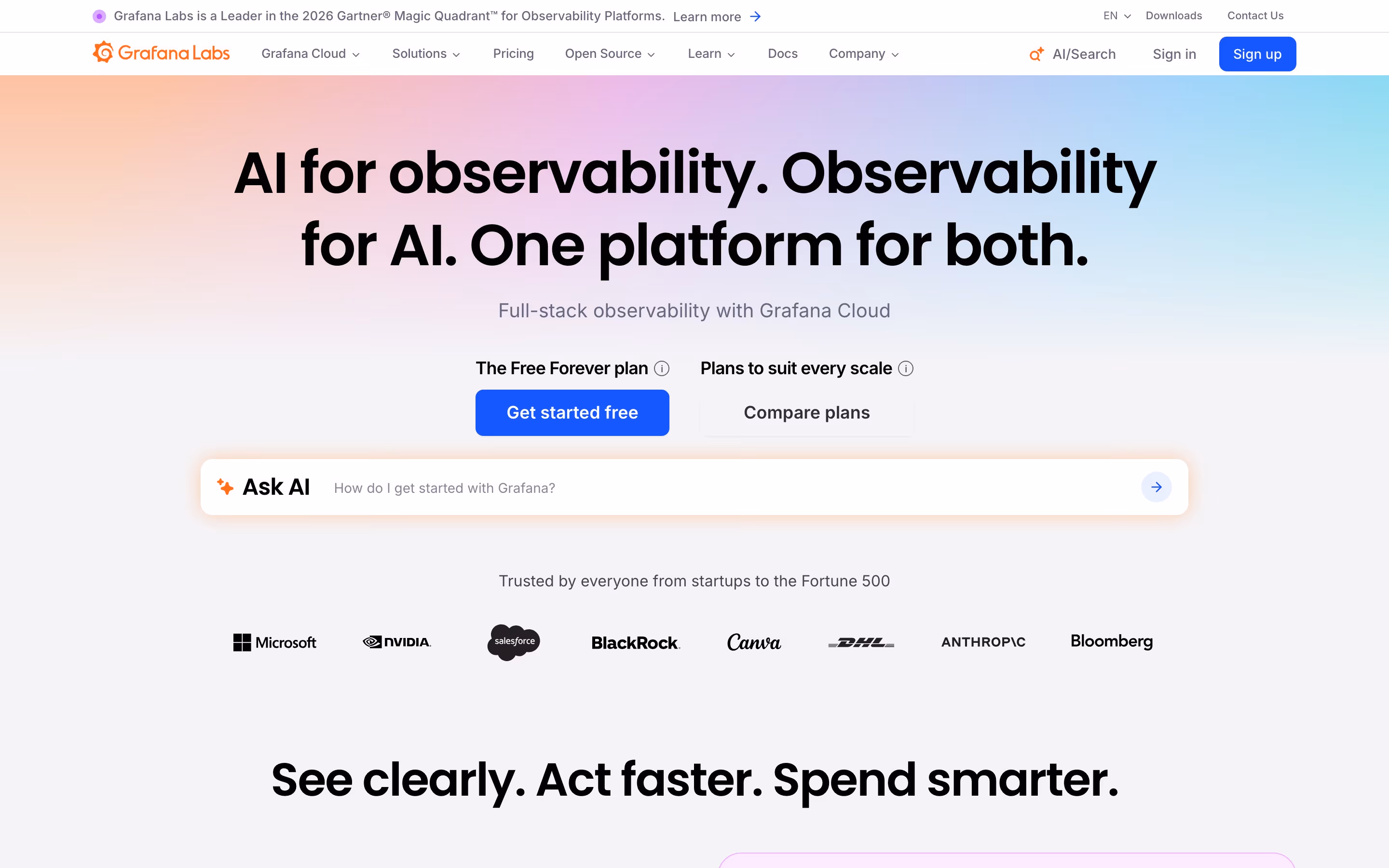 Grafana hero design — Engineering & Infrastructure