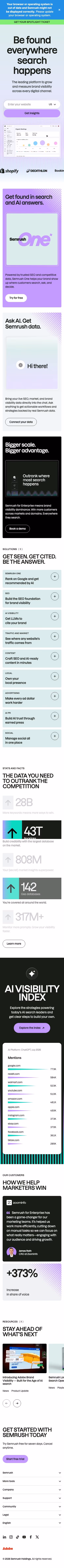 Semrush mobile design — Marketing