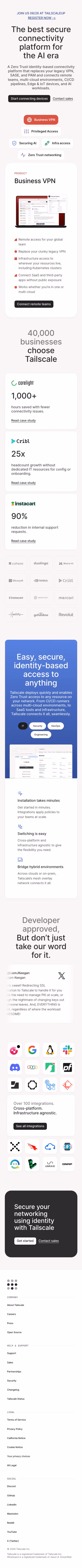 Tailscale mobile design — Engineering & Infrastructure