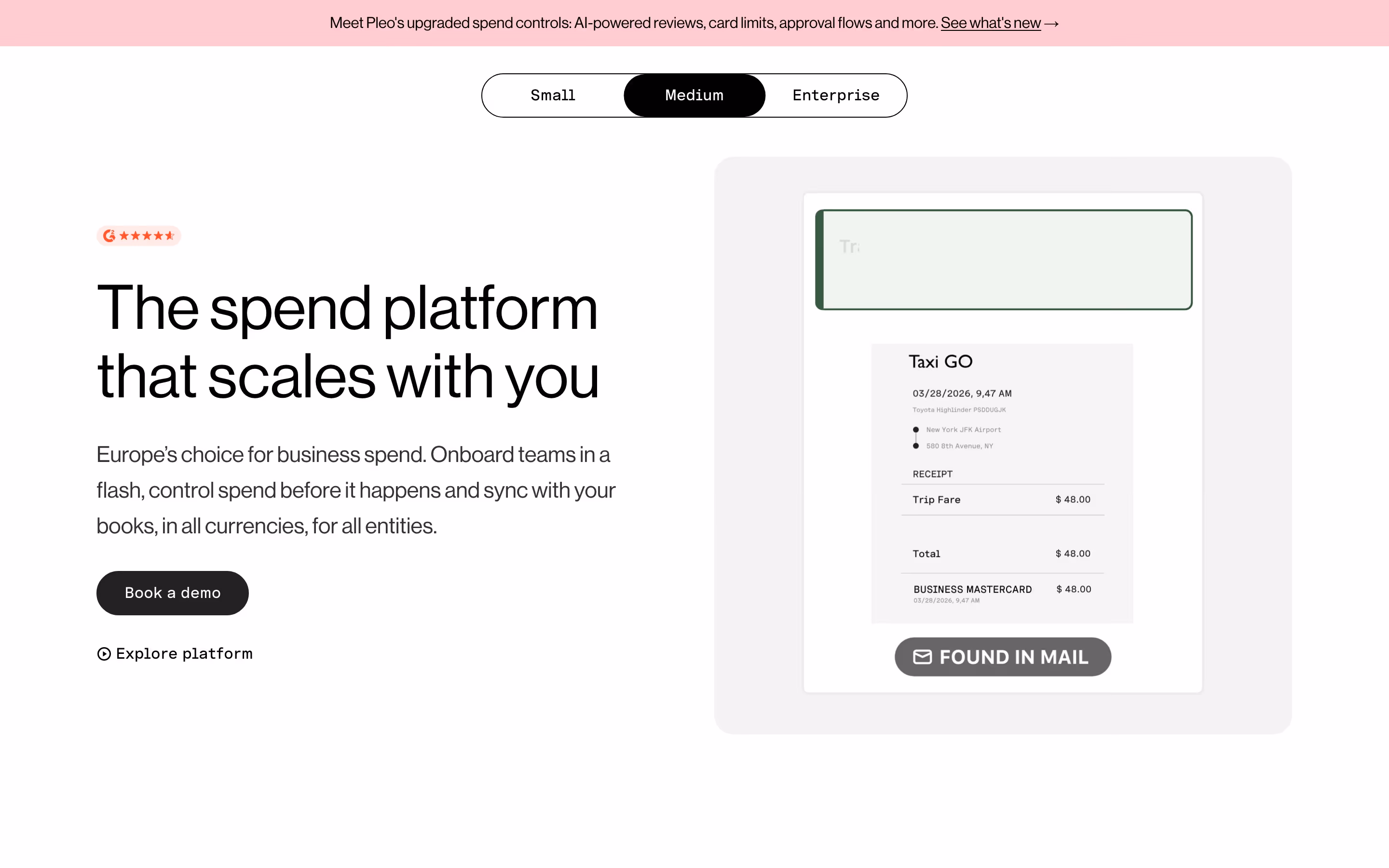 Pleo hero design — Finance & Commerce