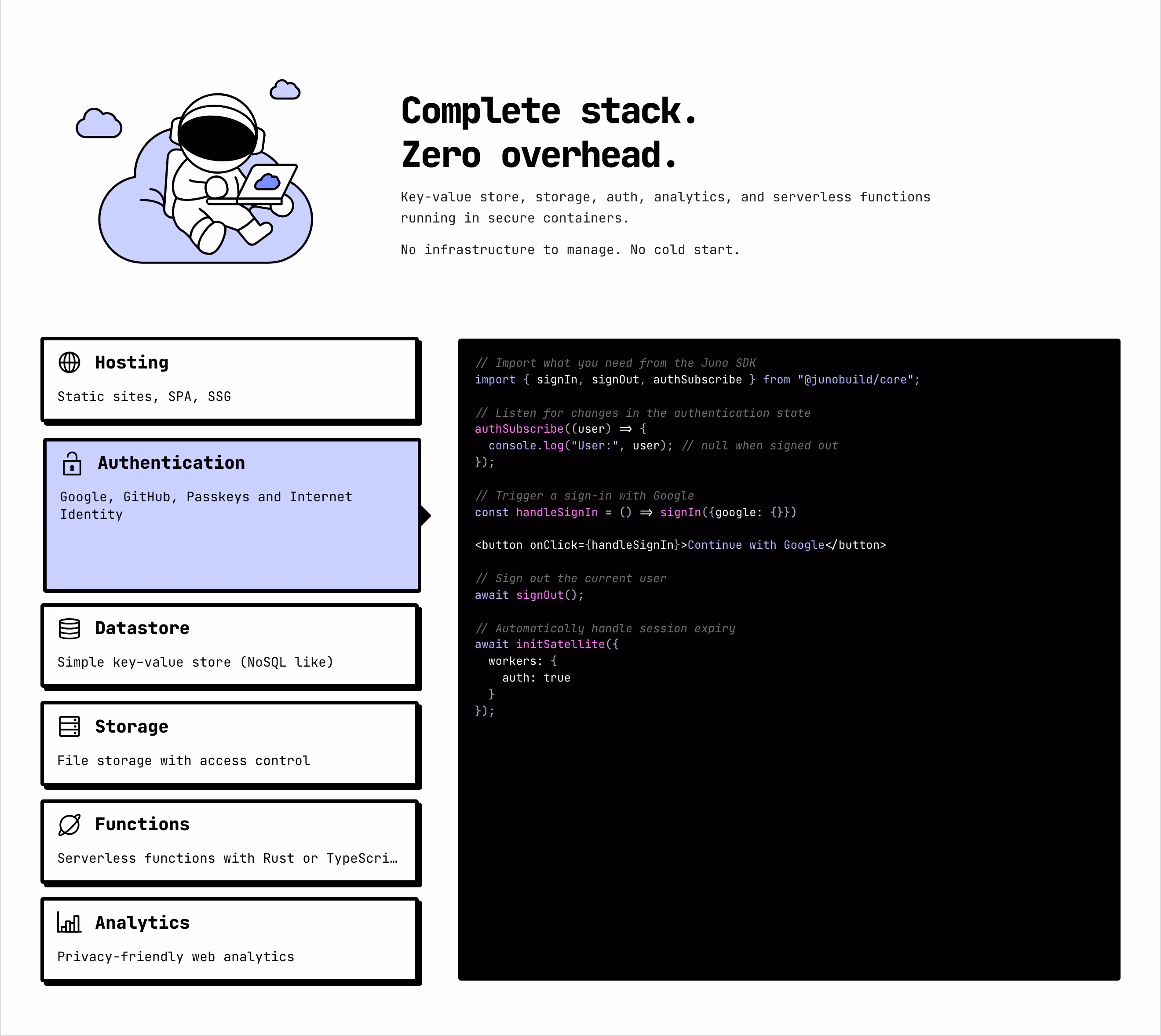 Juno feature design — Engineering & Infrastructure