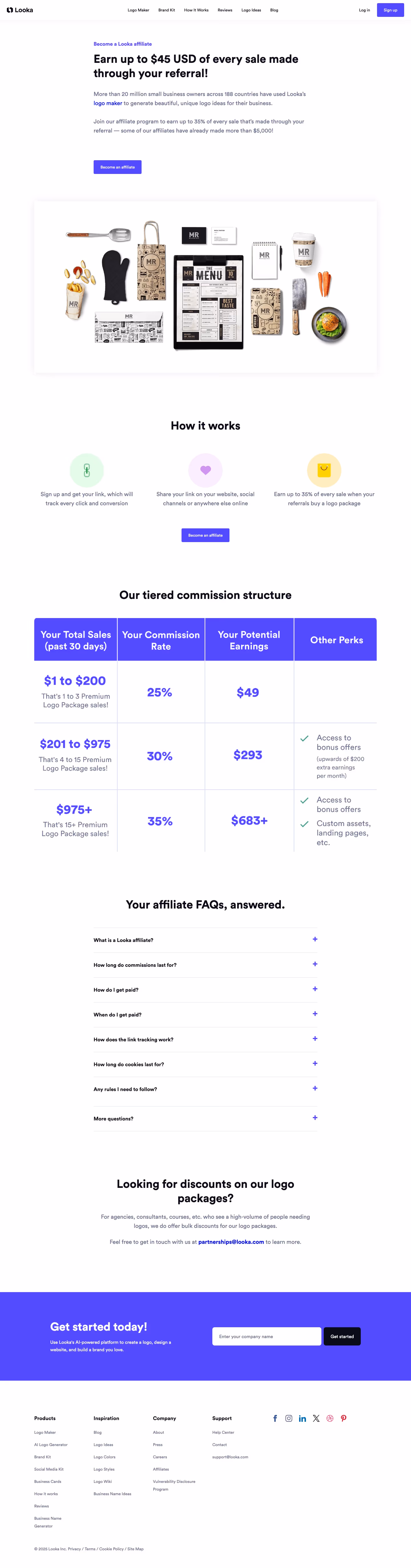 Looka affiliate — Design & Creative