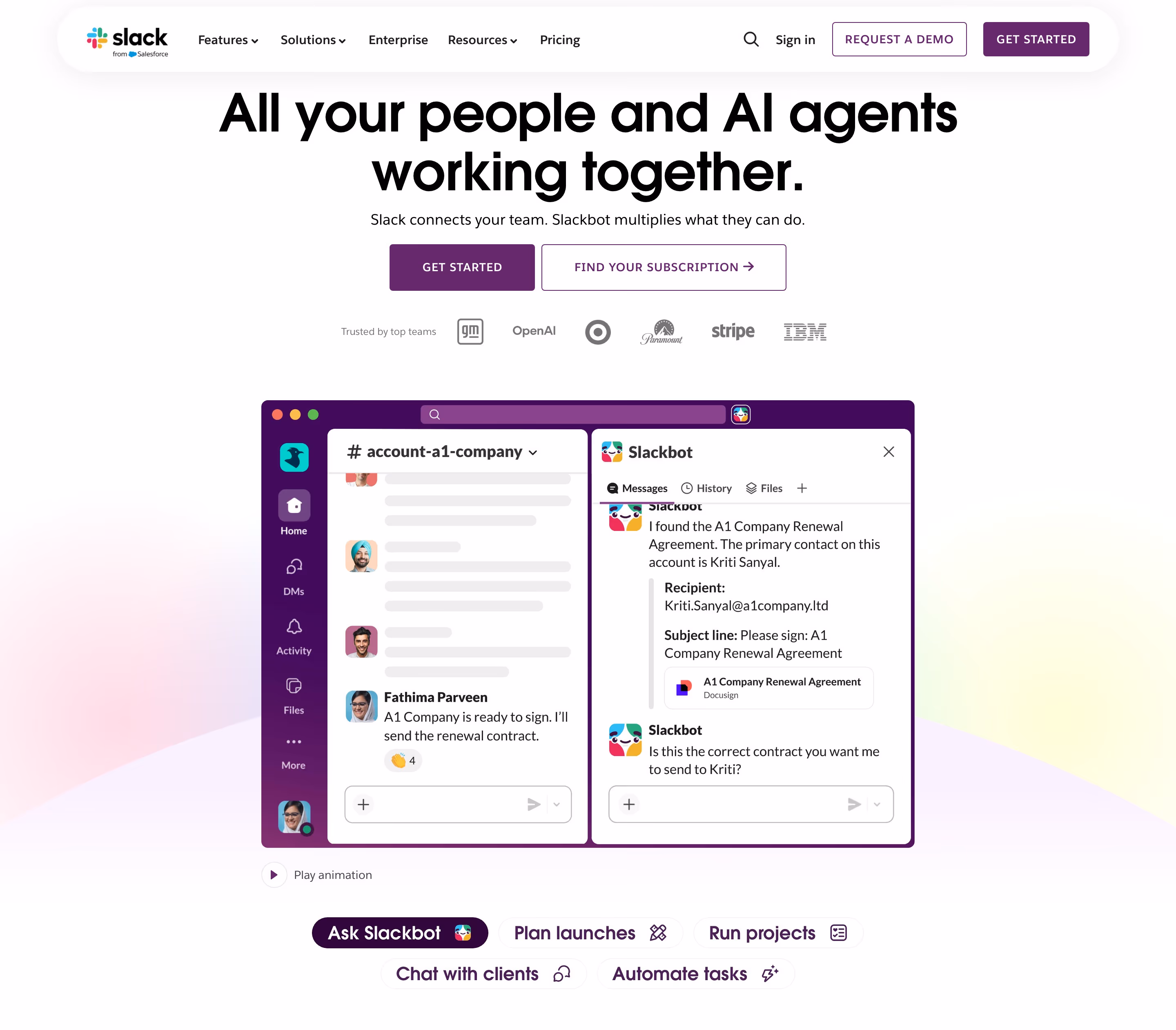 Slack hero design — Productivity & Collaboration