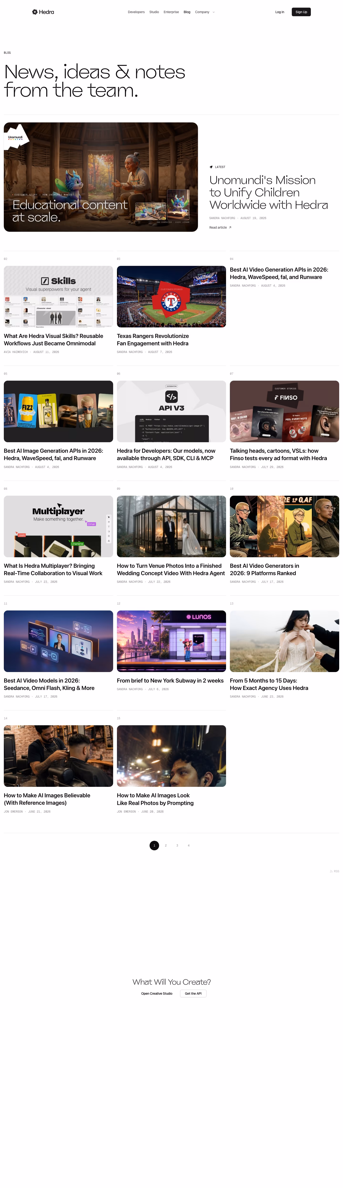 Hedra blog page design — Design & Creative