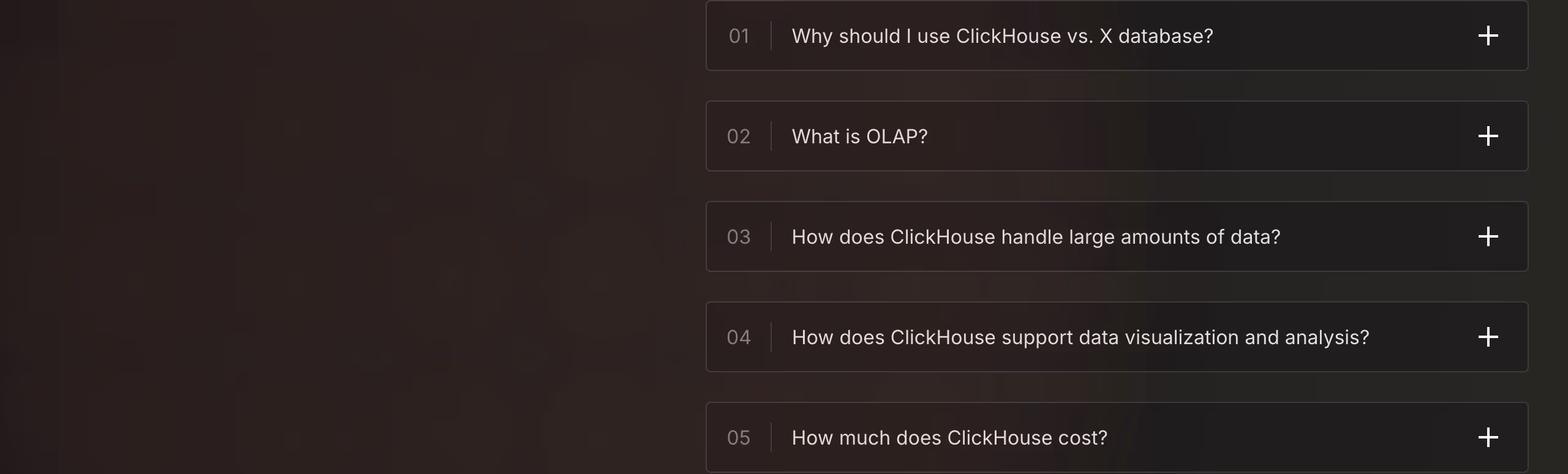 Clickhouse faq design — Engineering & Infrastructure