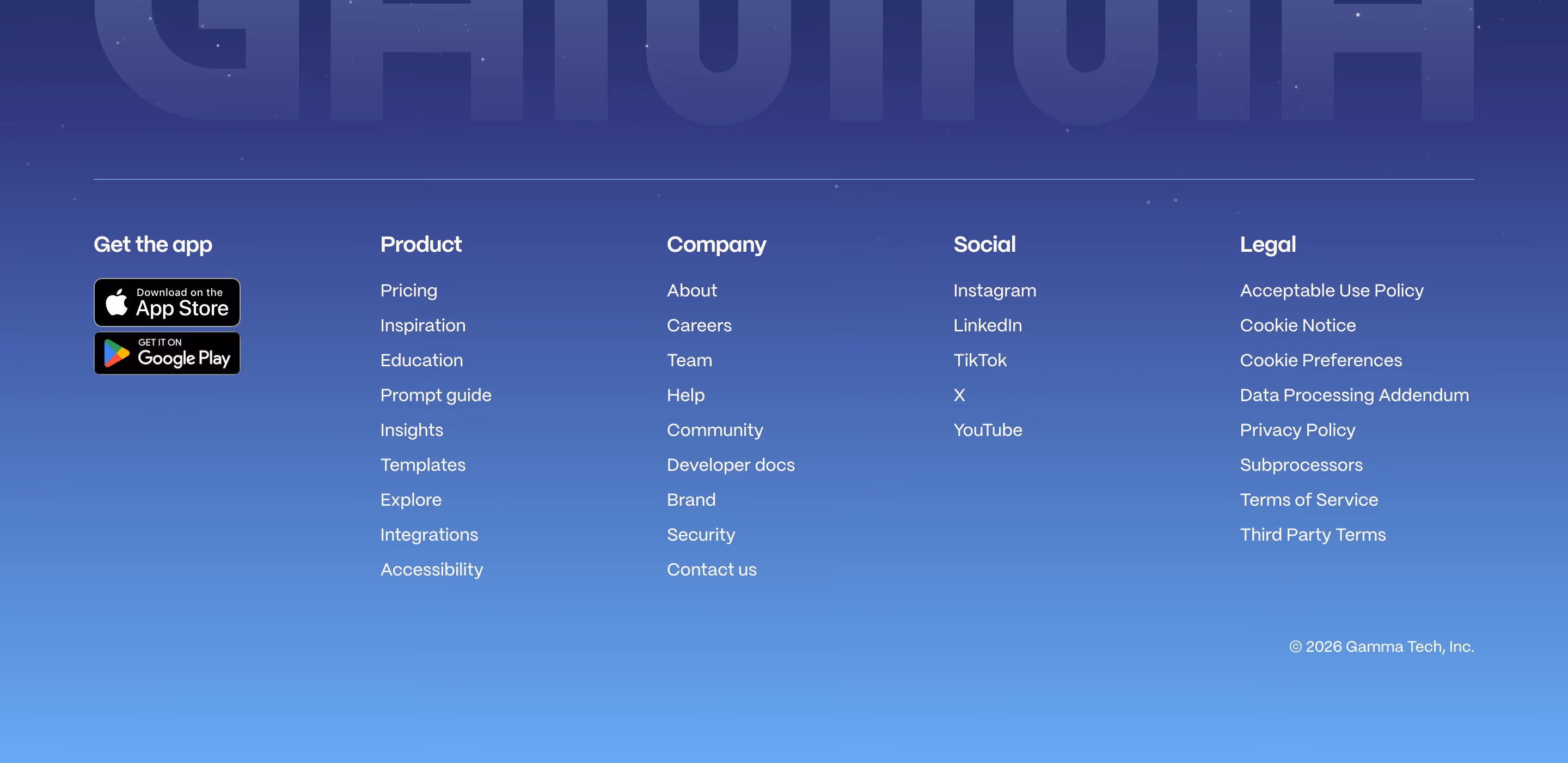 Gamma footer design — Design & Creative