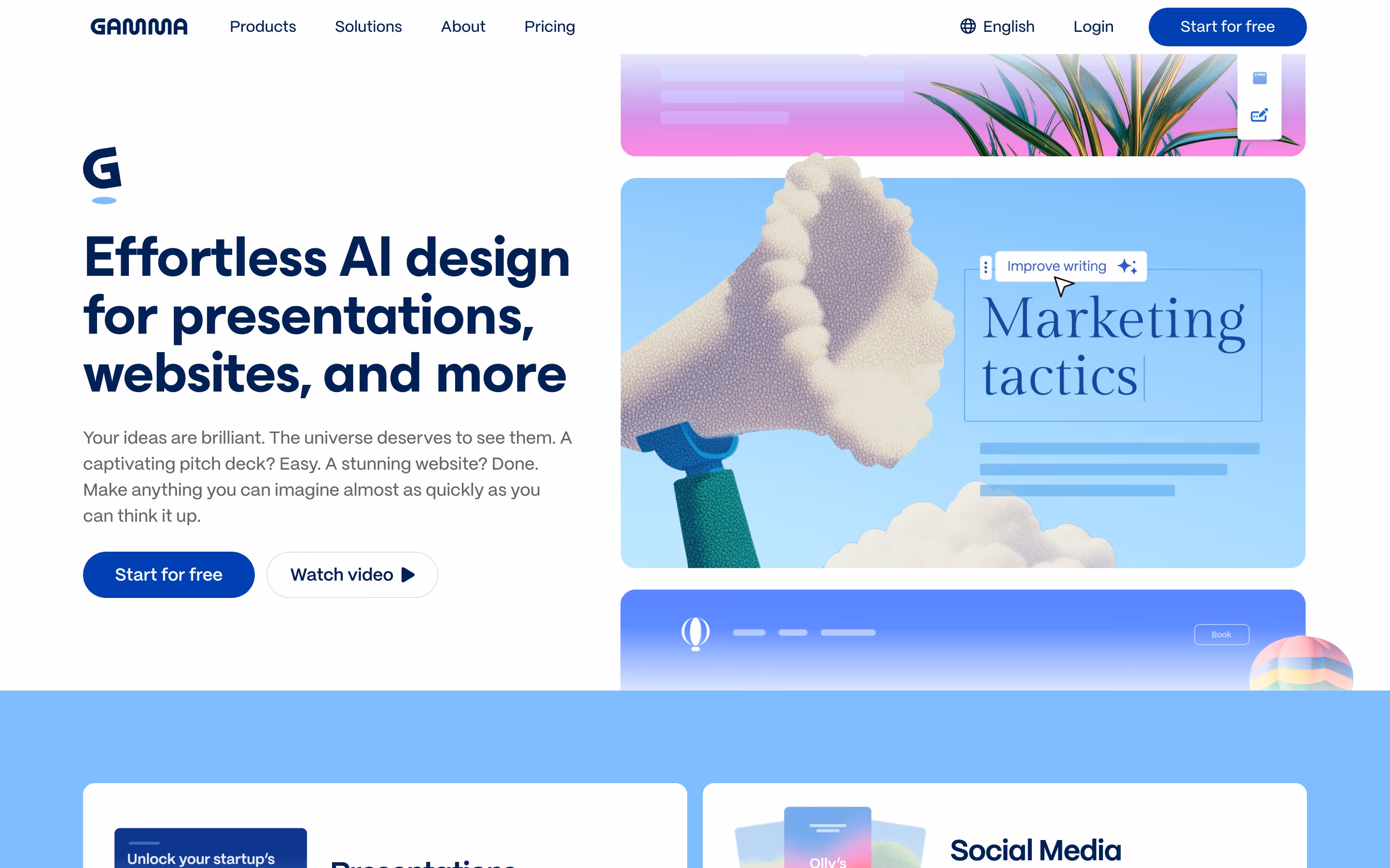 Gamma hero design — Design & Creative