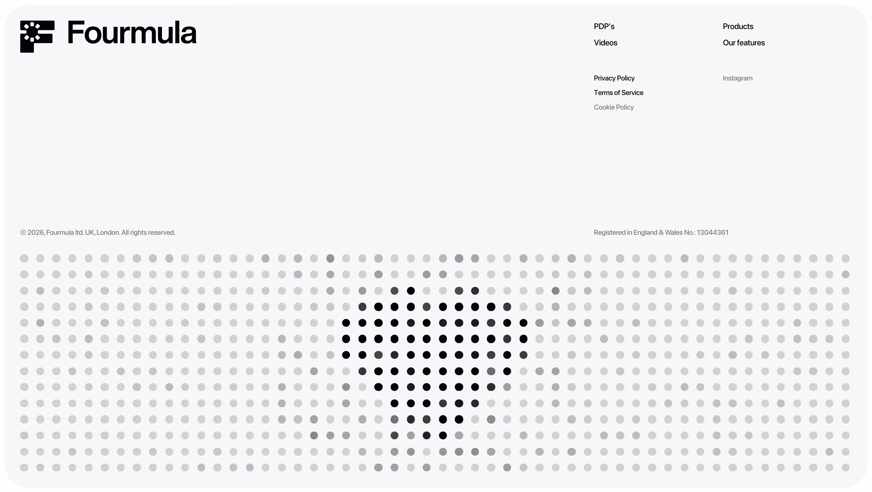 Fourmula footer design — Design & Creative