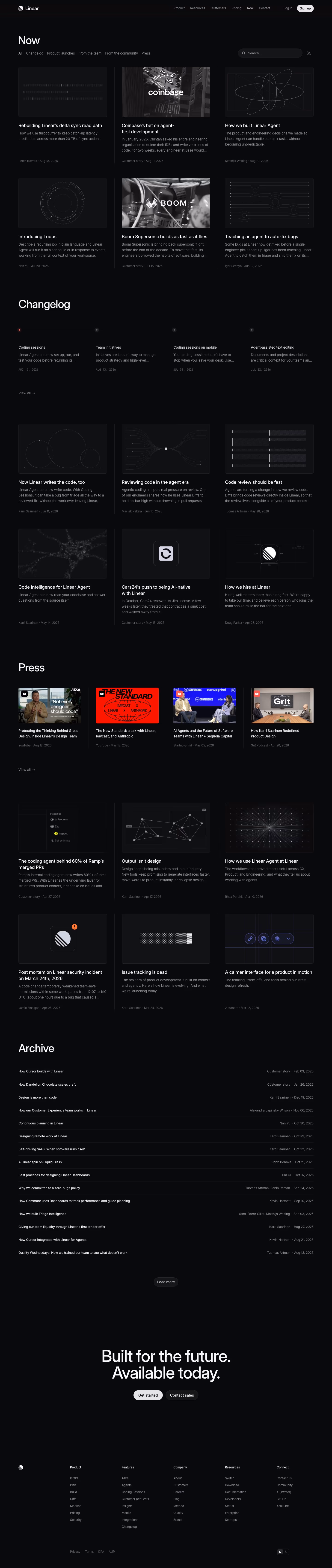 Linear blog page design — Productivity & Collaboration
