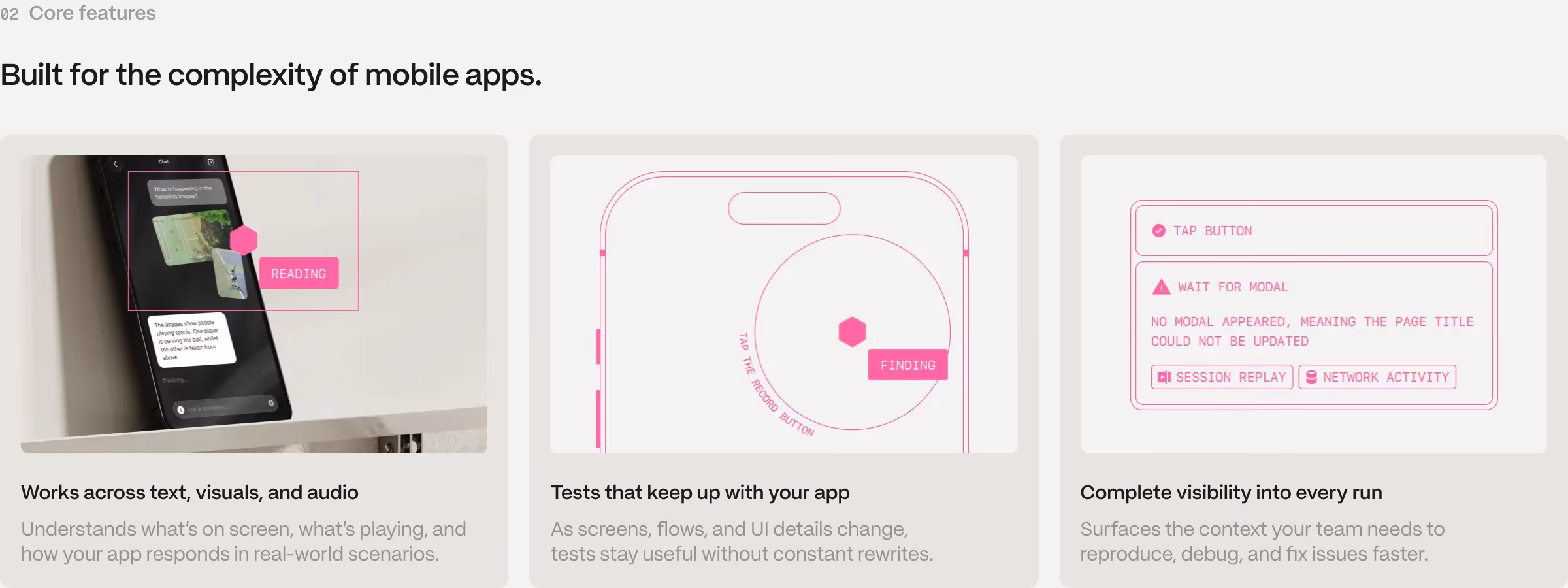 Semaloop Features section design