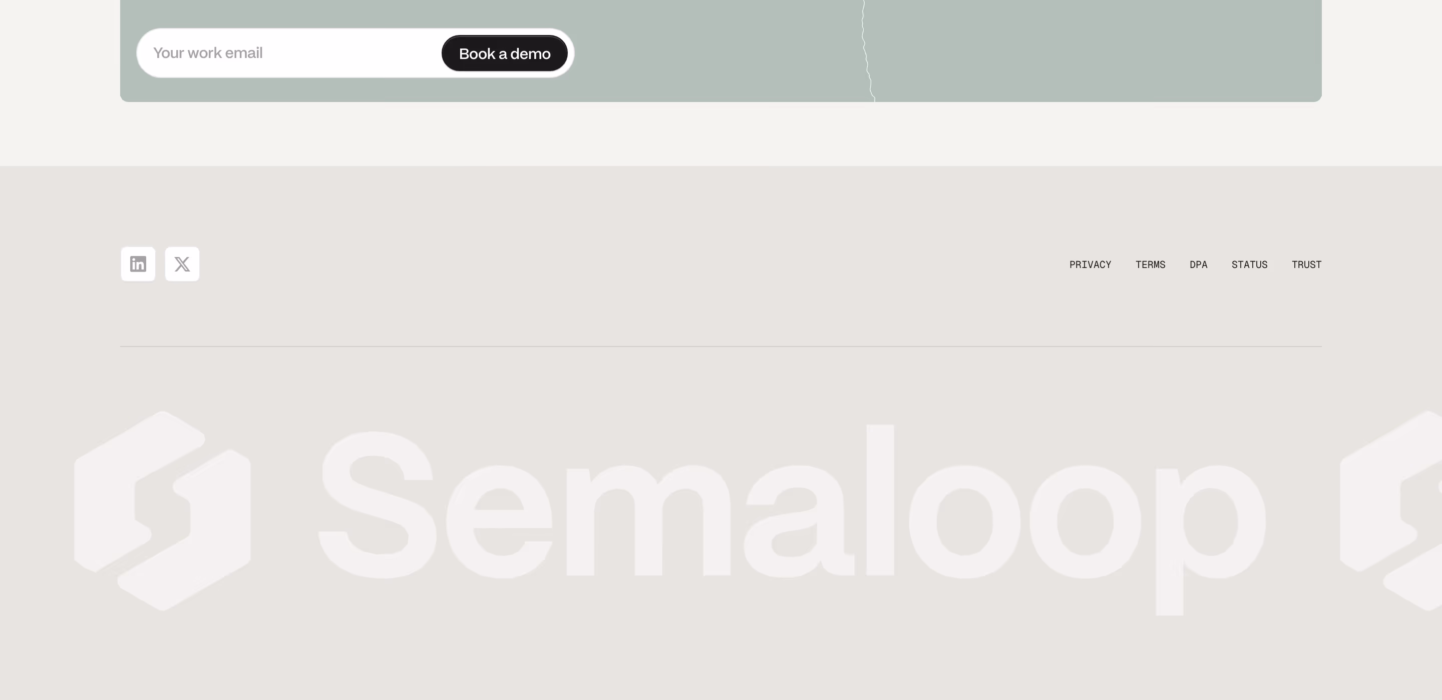 Semaloop Footers section design