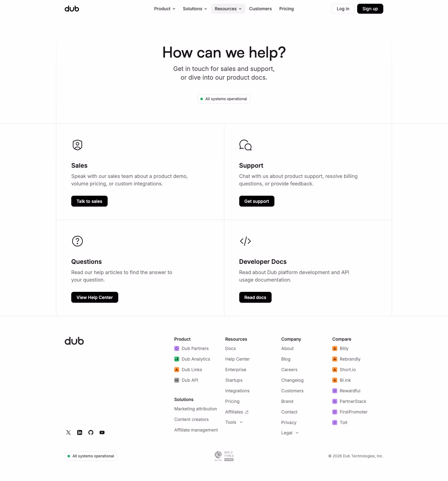 Dub Contact Us section design