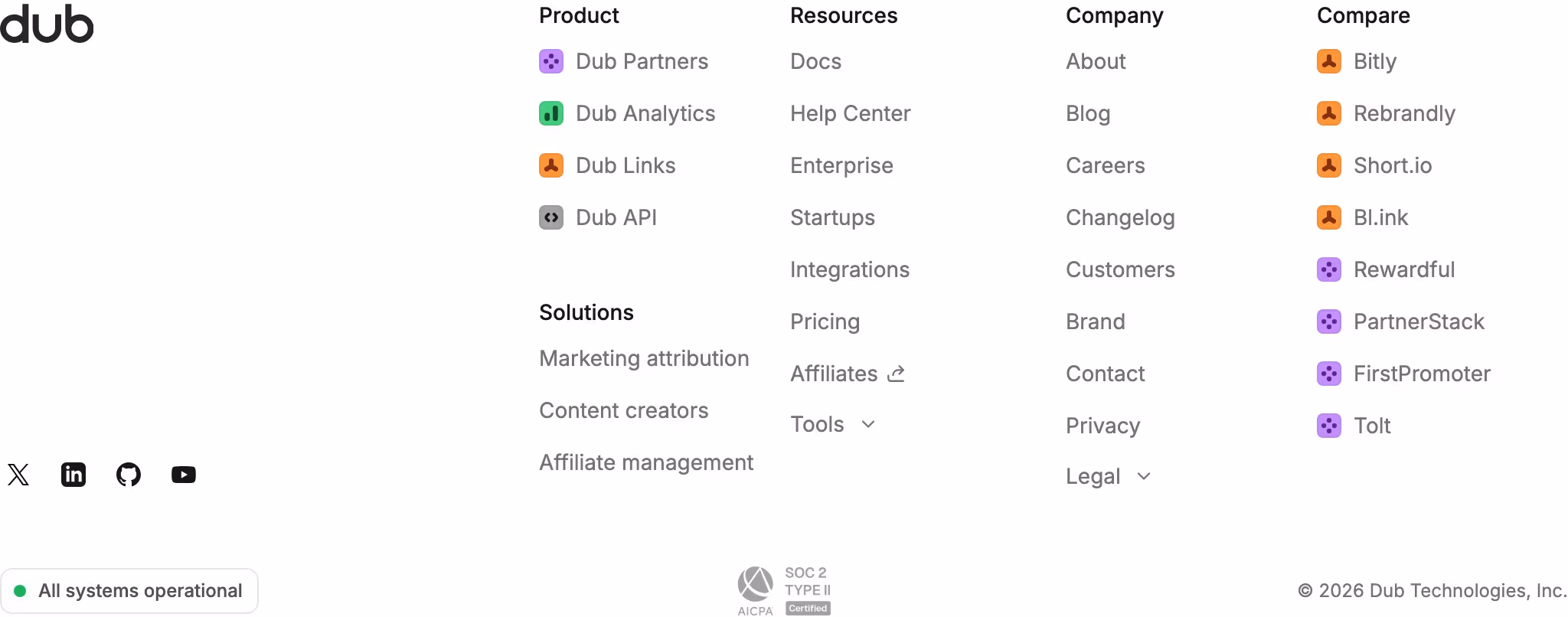 Trust badge on Dub's website