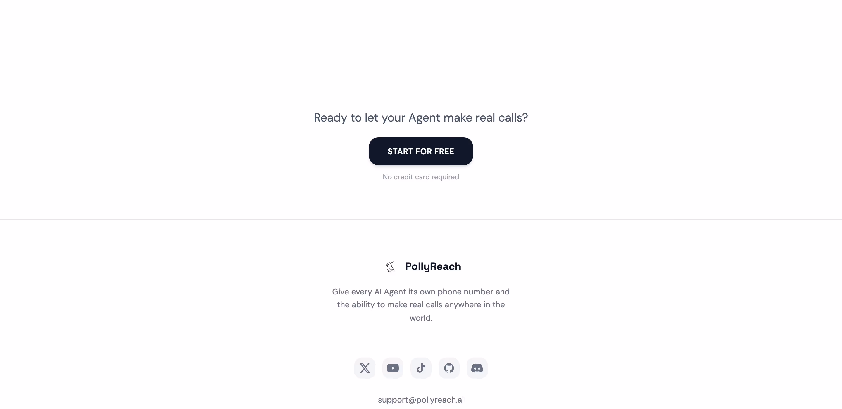 Pollyreach footer design — Sales & Support