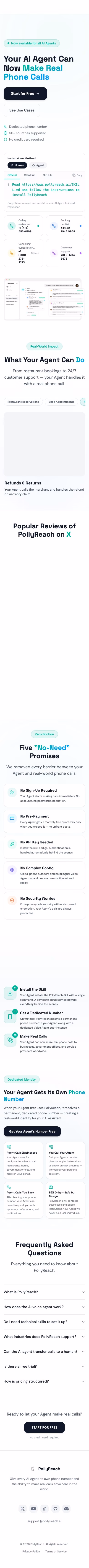 Pollyreach mobile design — Sales & Support