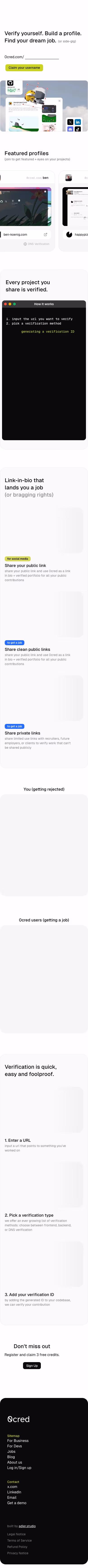 0cred mobile design — People & Culture