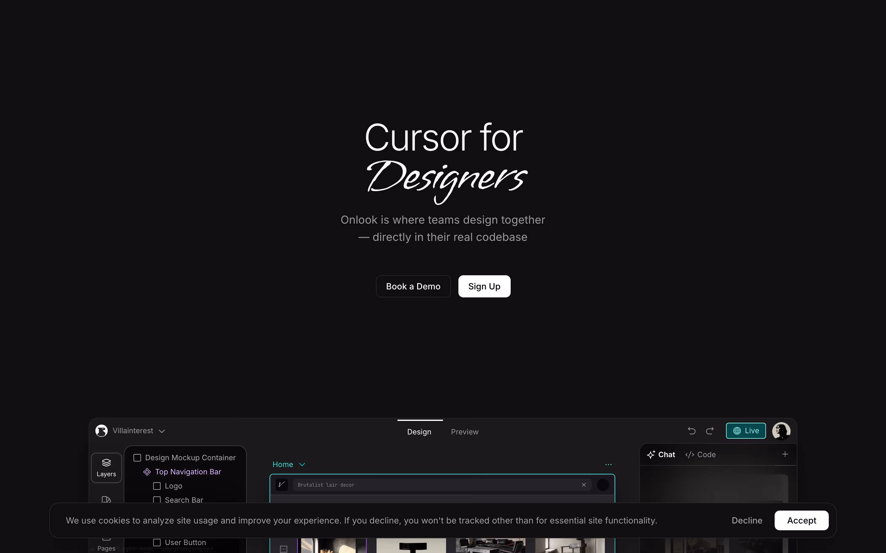 Onlook hero design — Design & Creative