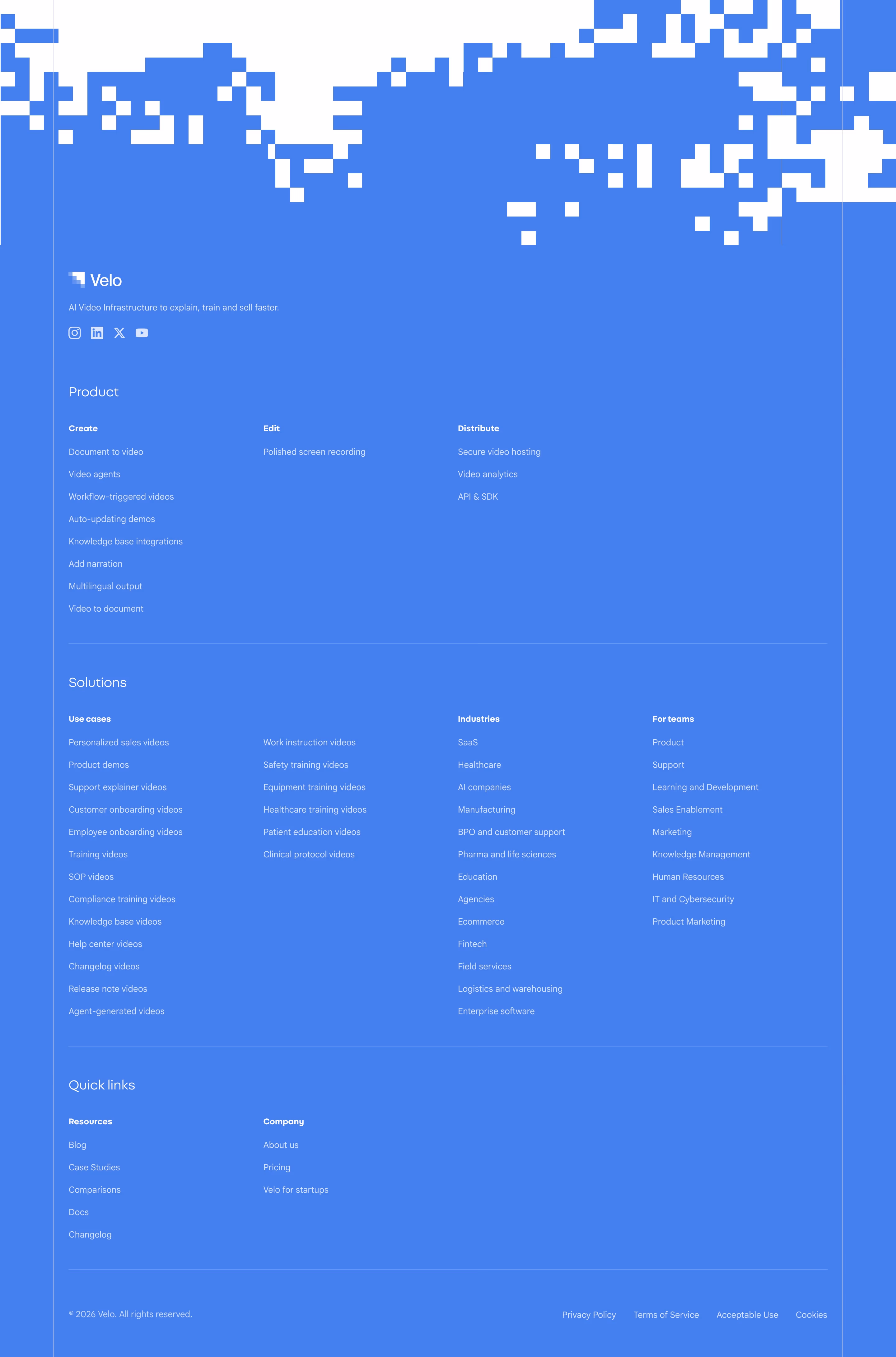 Usevelo footer design — Engineering & Infrastructure