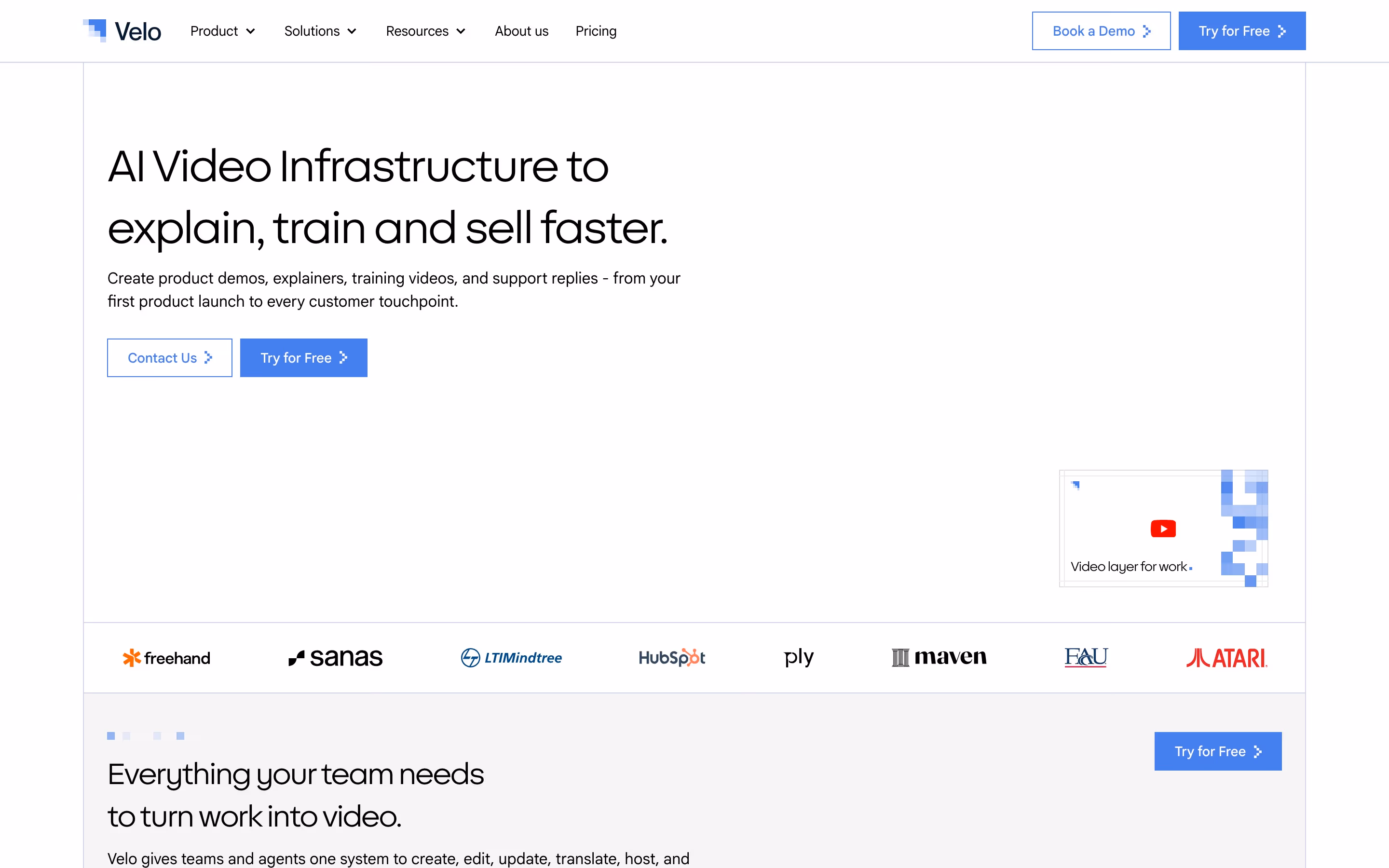Usevelo hero design — Engineering & Infrastructure