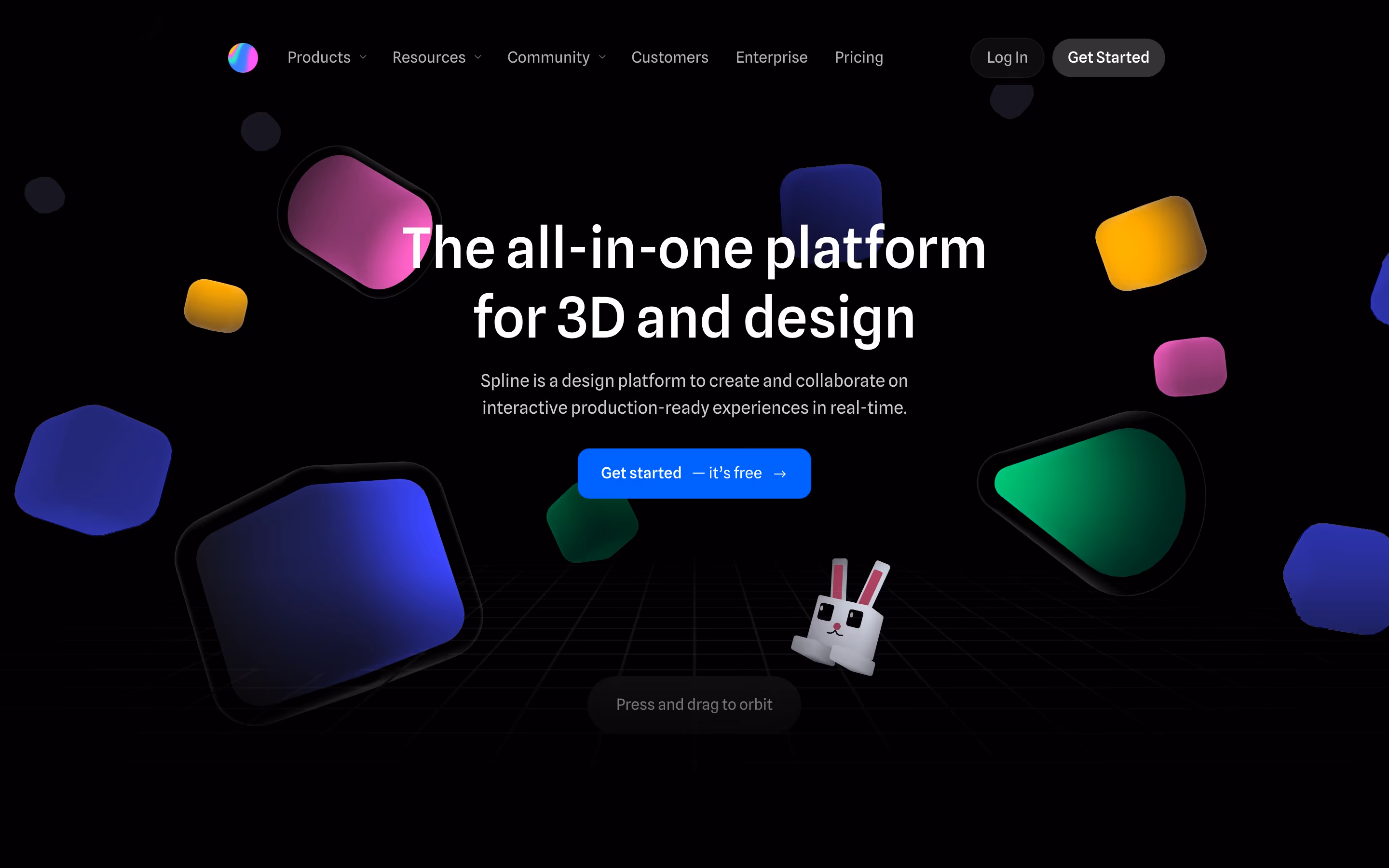 Spline hero design — Design & Creative