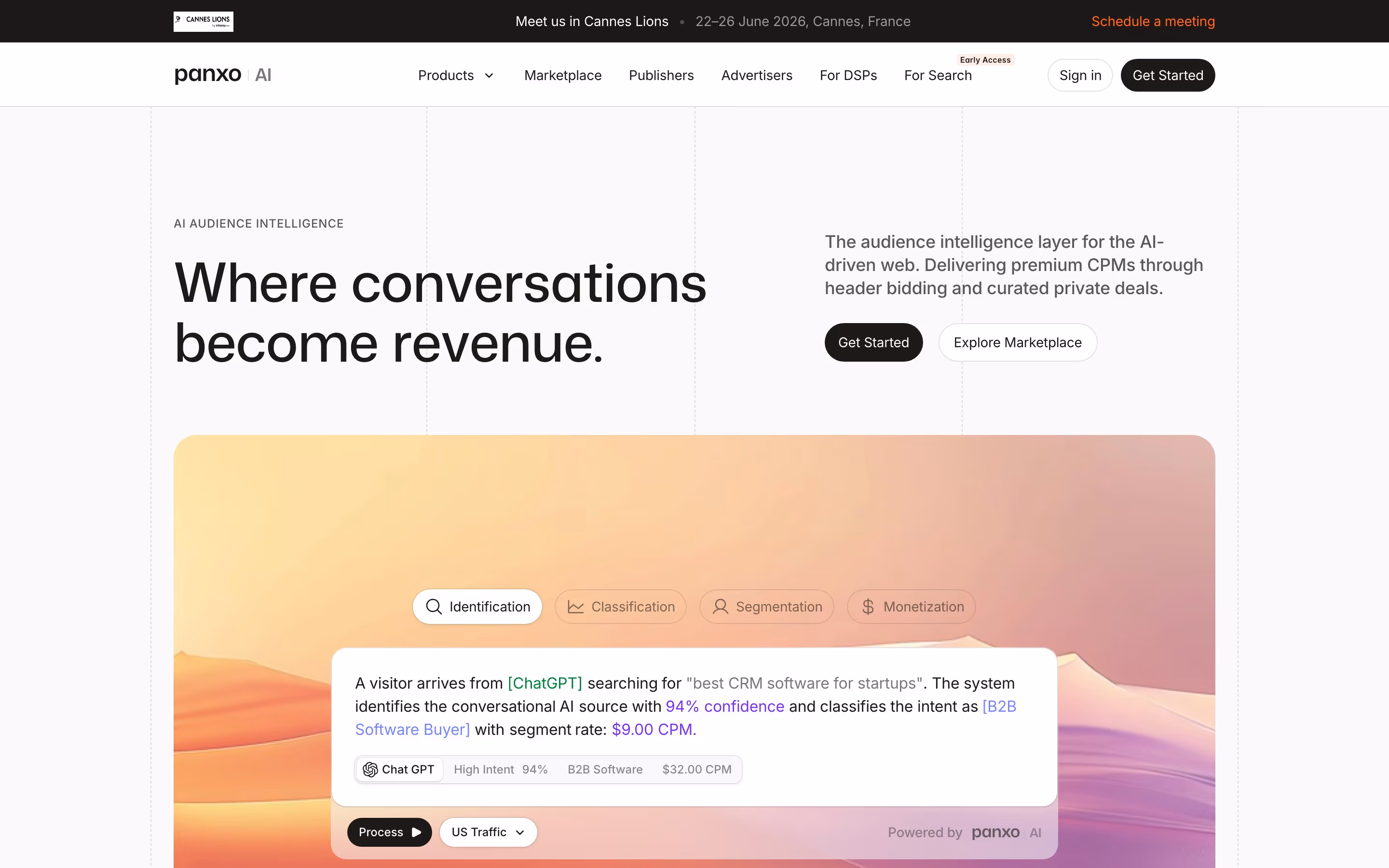 Panxo hero design — Marketing