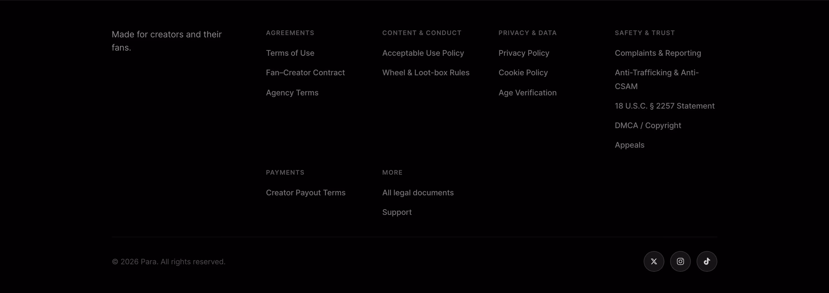 Para footer design — Finance & Commerce