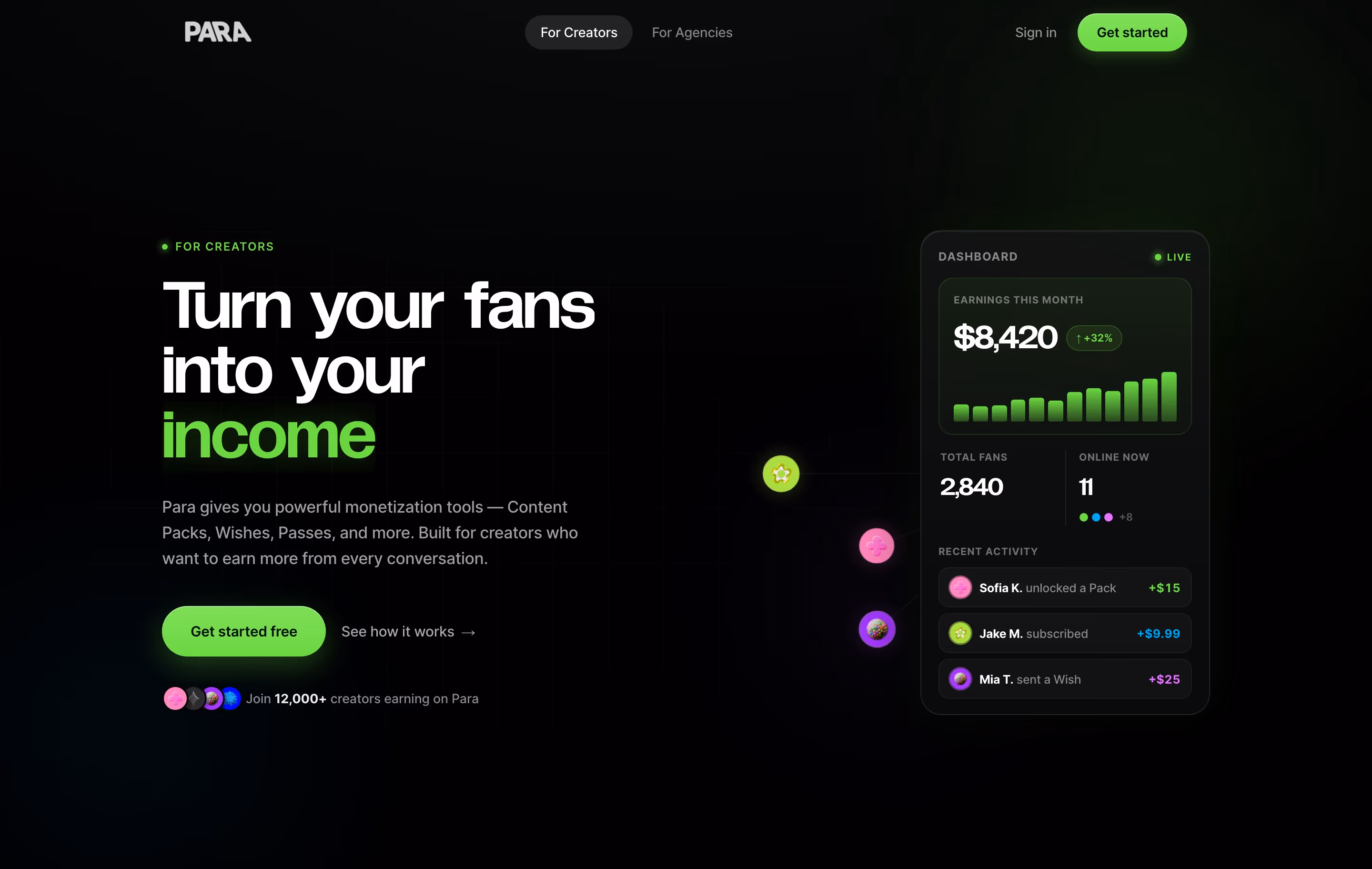 Para hero design — Finance & Commerce