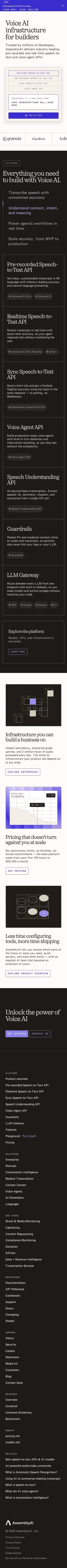 Assemblyai mobile design — Engineering & Infrastructure