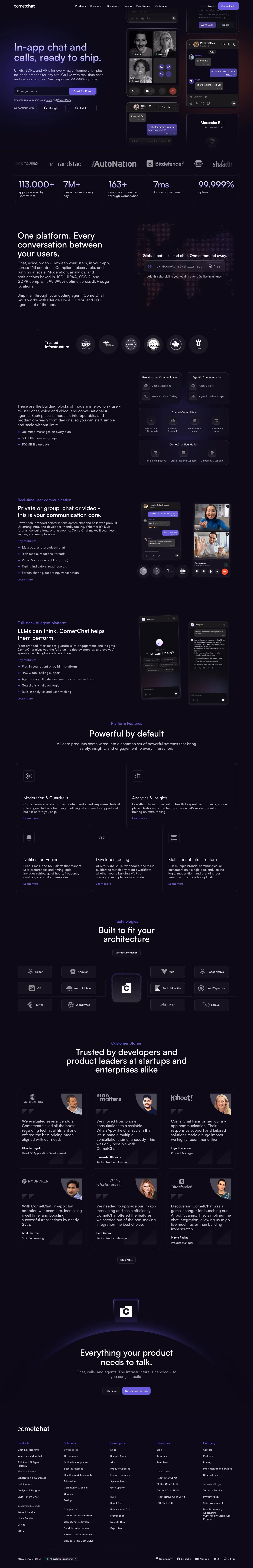 Cometchat full landing page screenshot (desktop)