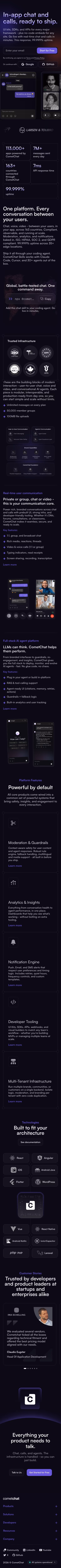 Cometchat mobile design — Engineering & Infrastructure