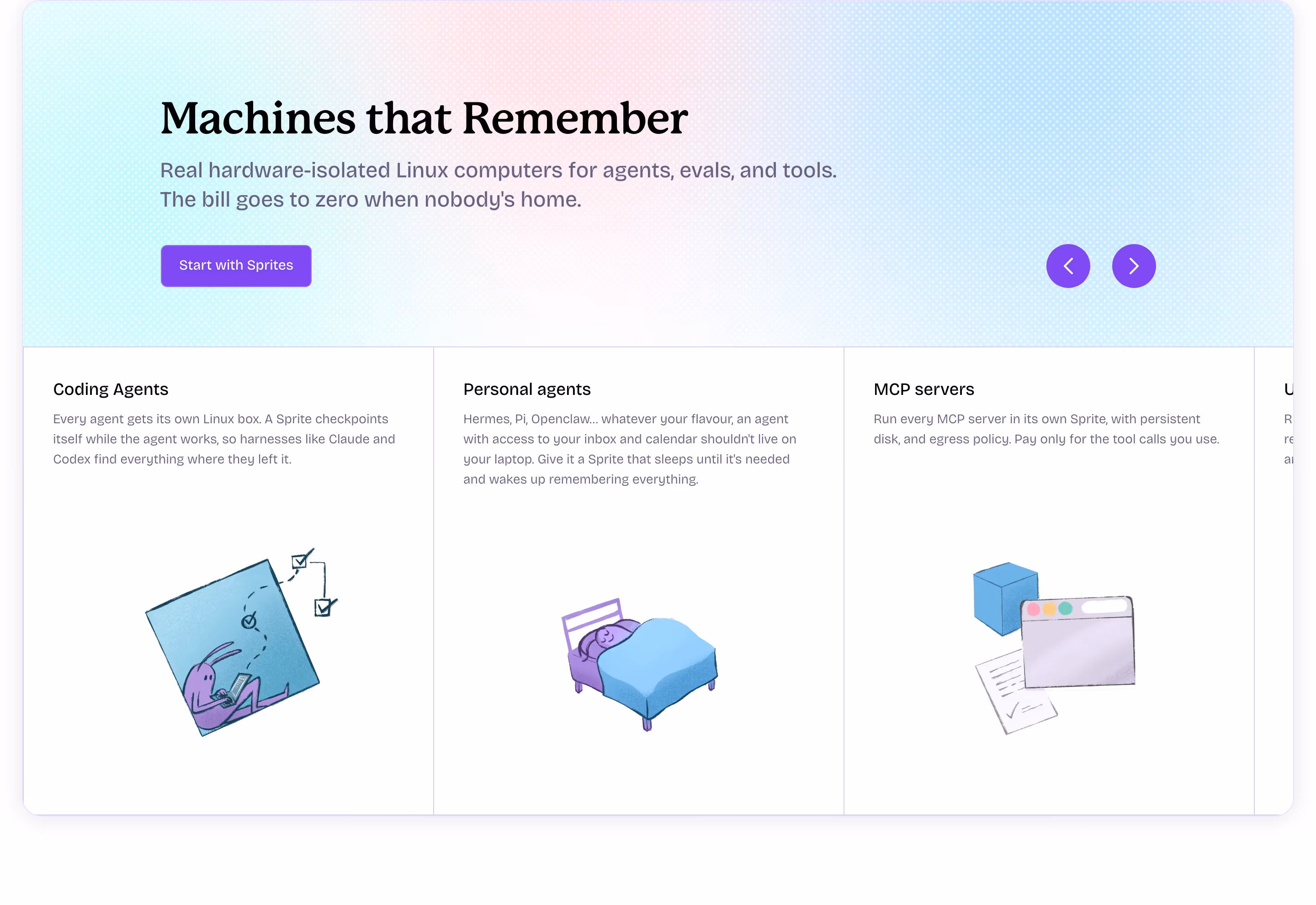 Fly Features section design