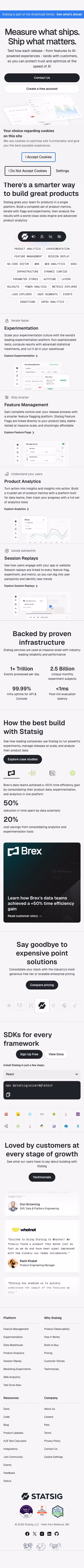 Statsig mobile design — Data & Analytics