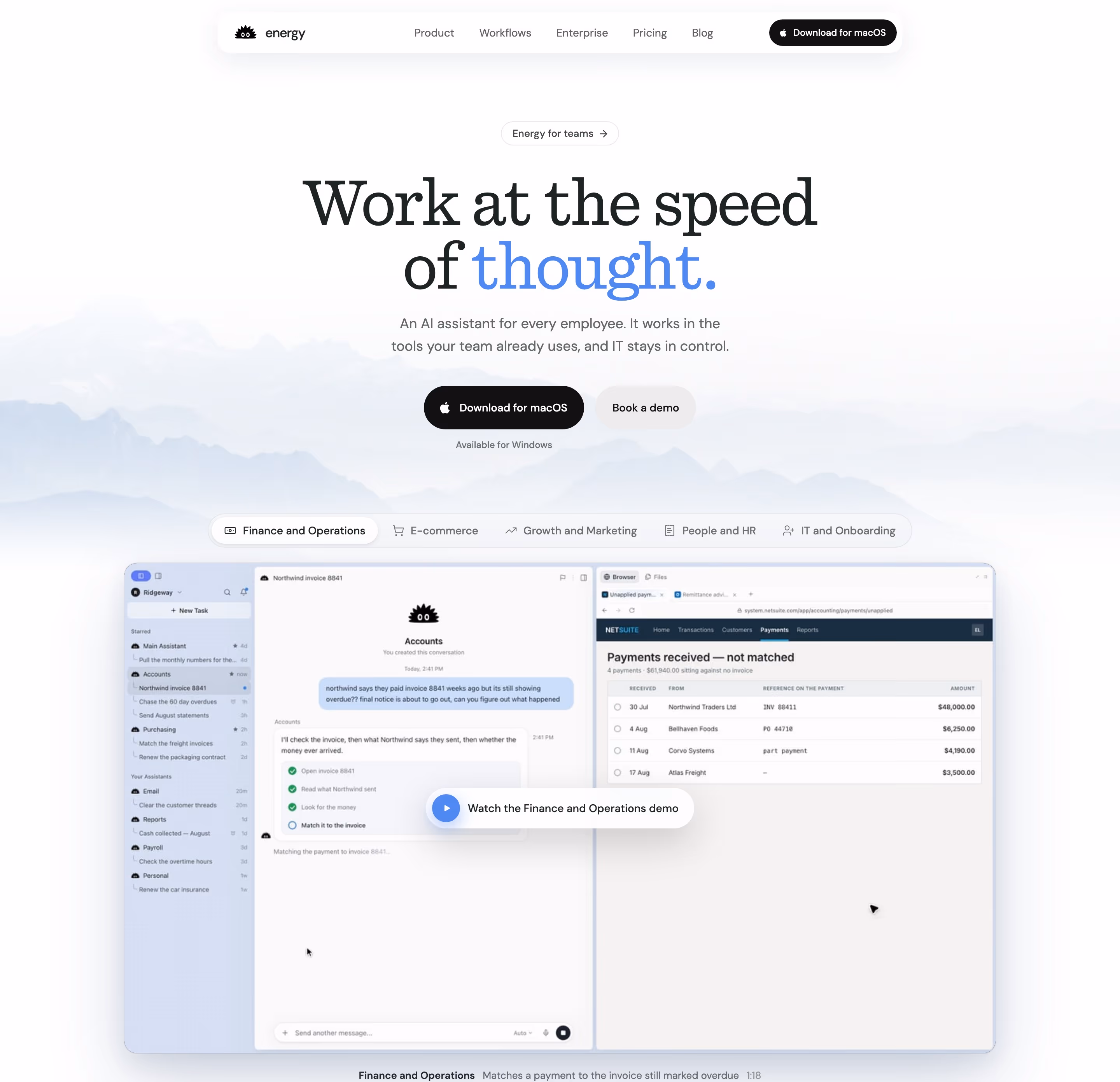 Getenergy hero design — Productivity & Collaboration