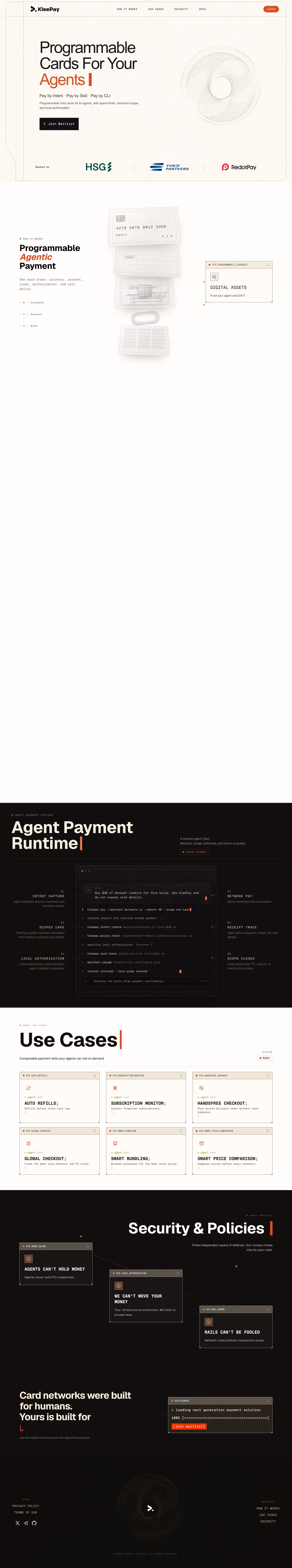 Kleepay landing page design — Finance & Commerce