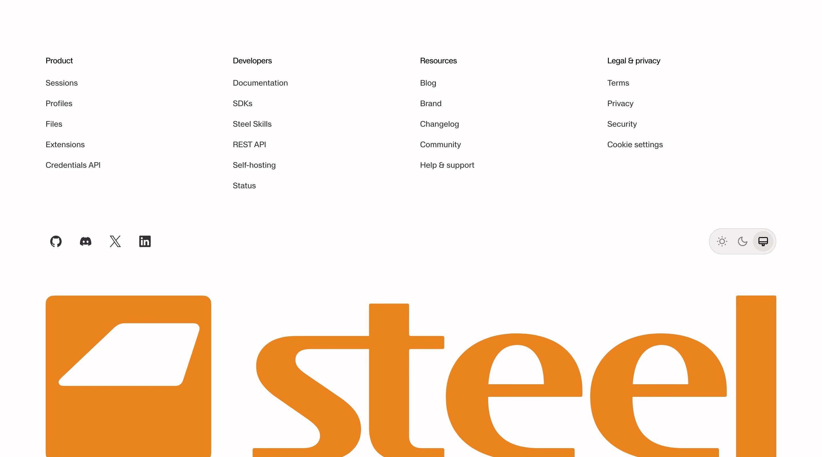 Steel Footers section design