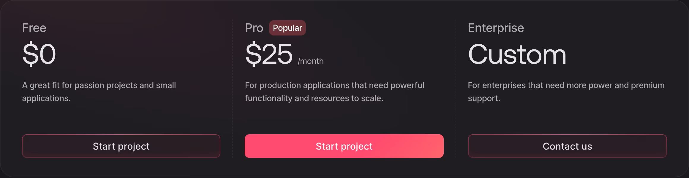 Appwrite pricing design — Engineering & Infrastructure