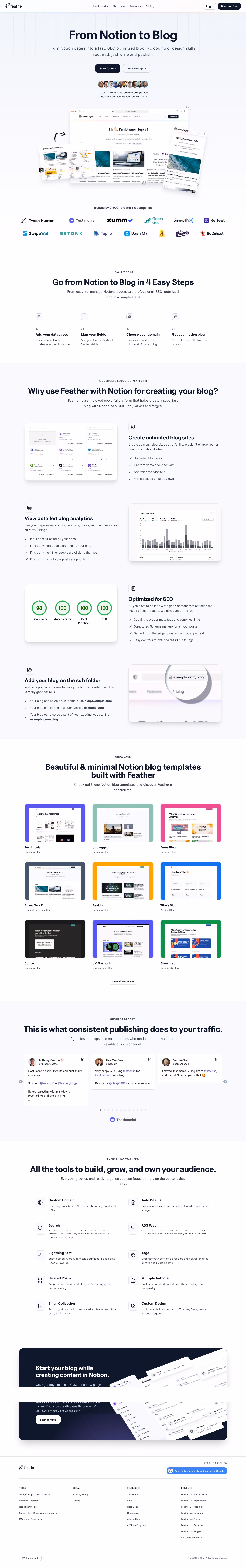 Feather full landing page screenshot (desktop)