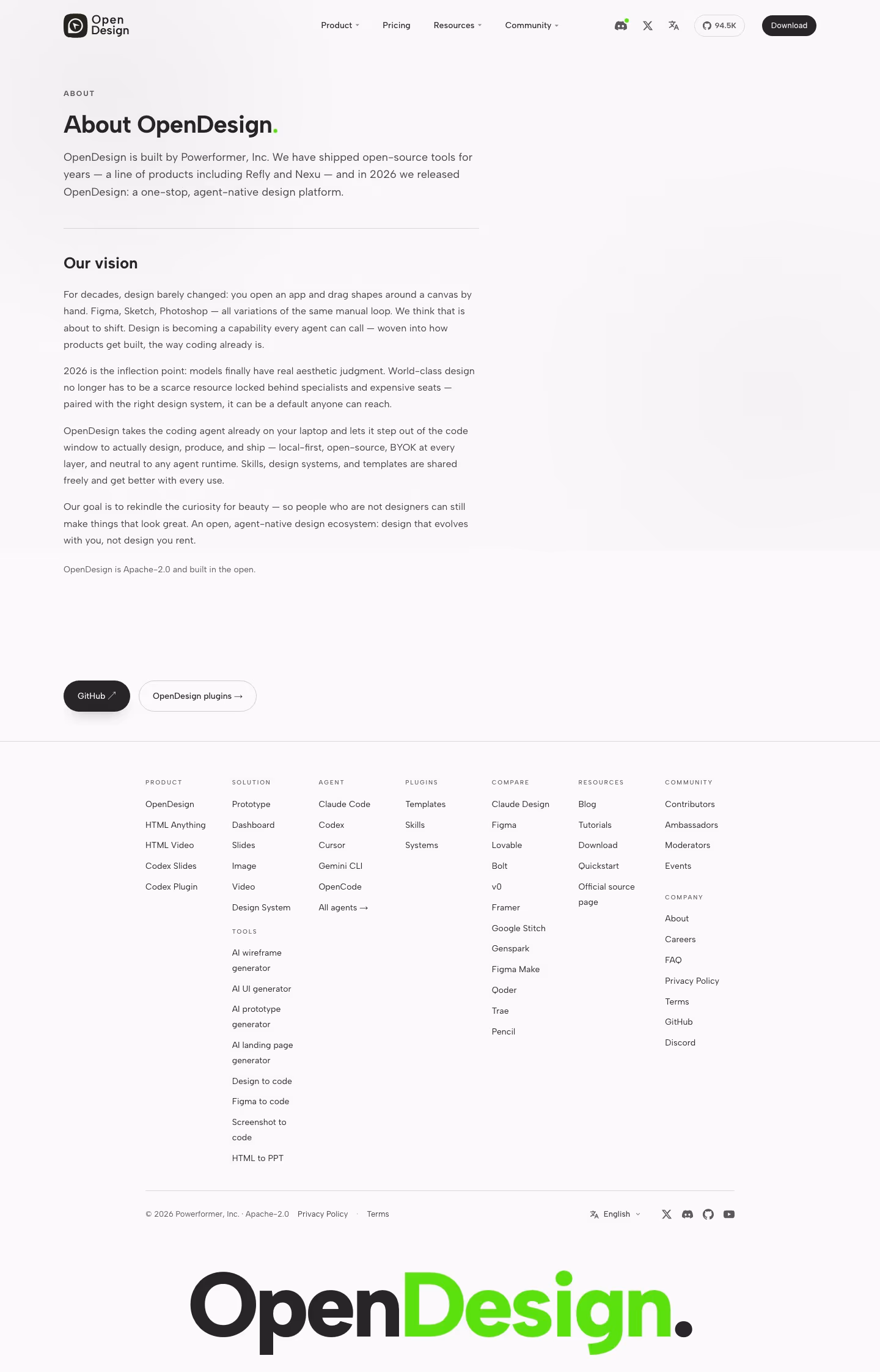 Open-design About Us section design