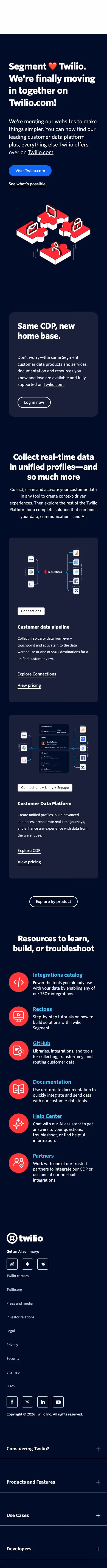 Segment mobile design — Data & Analytics