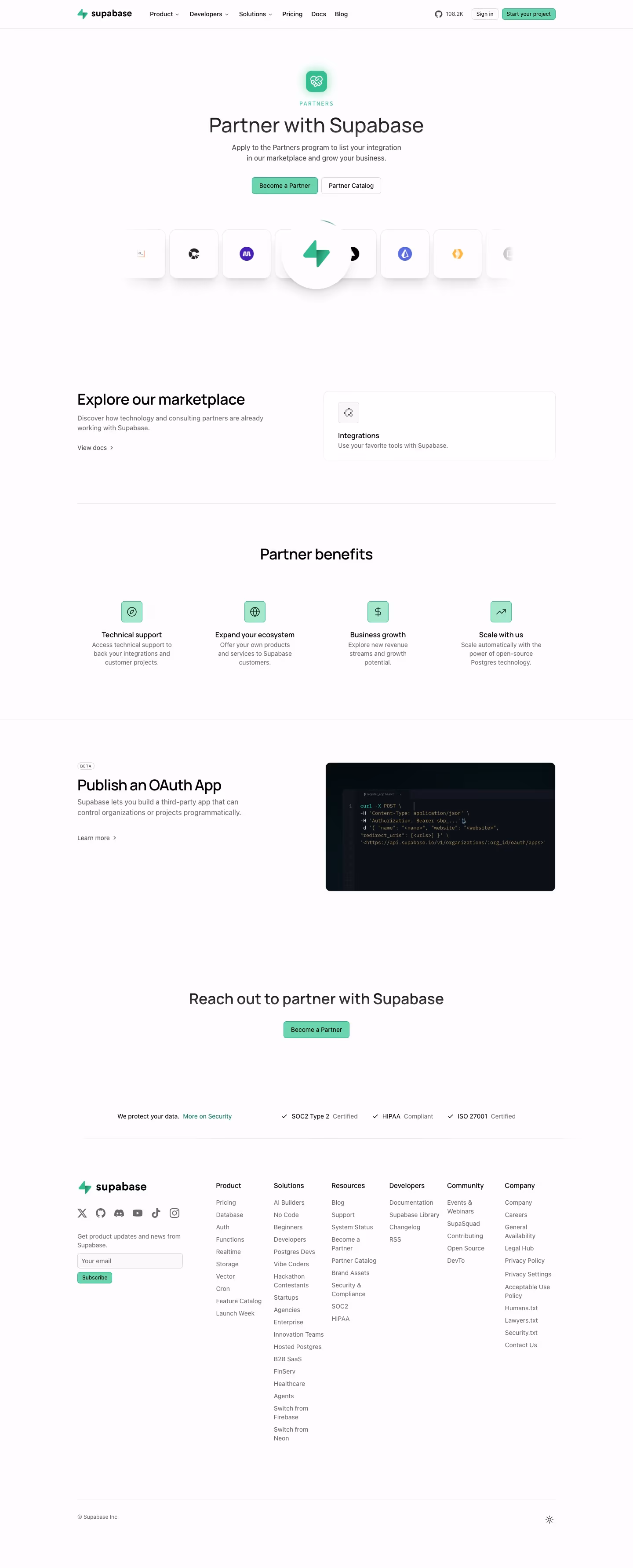 Supabase affiliate — Engineering & Infrastructure
