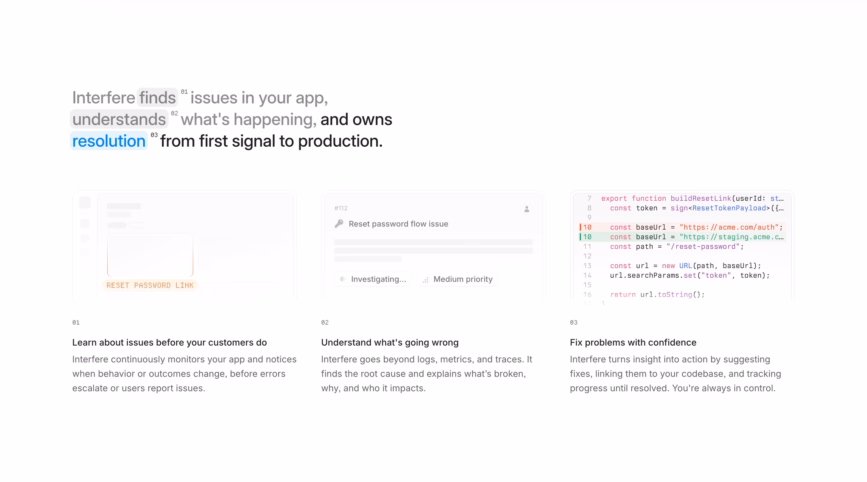 Interfere feature design — Engineering & Infrastructure