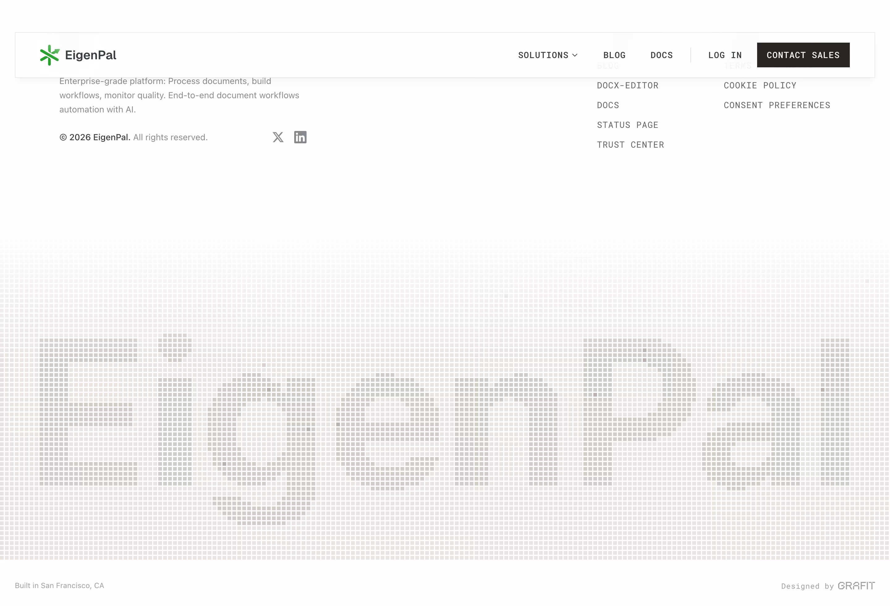 Eigenpal footer design — Productivity & Collaboration