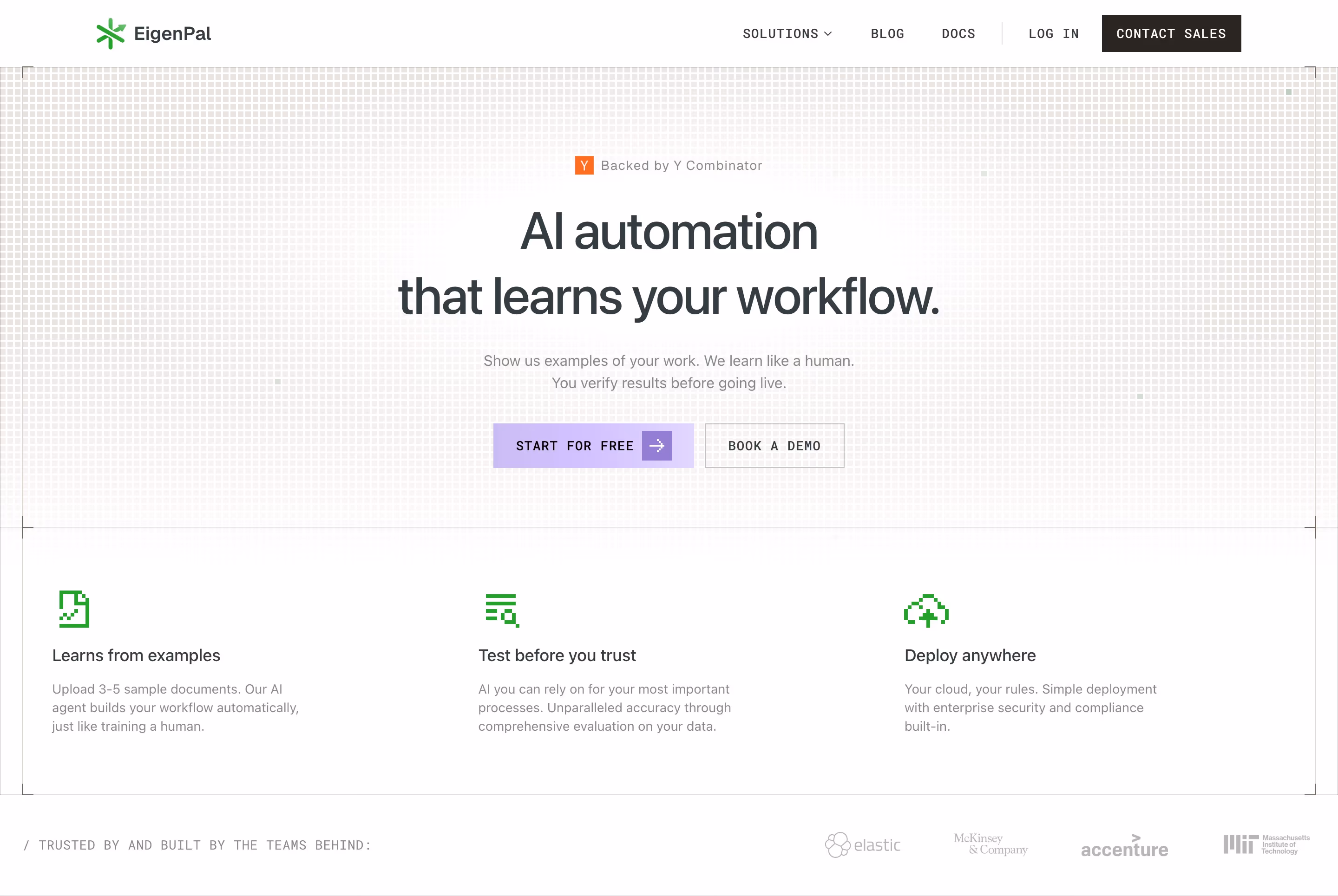 Eigenpal hero design — Productivity & Collaboration