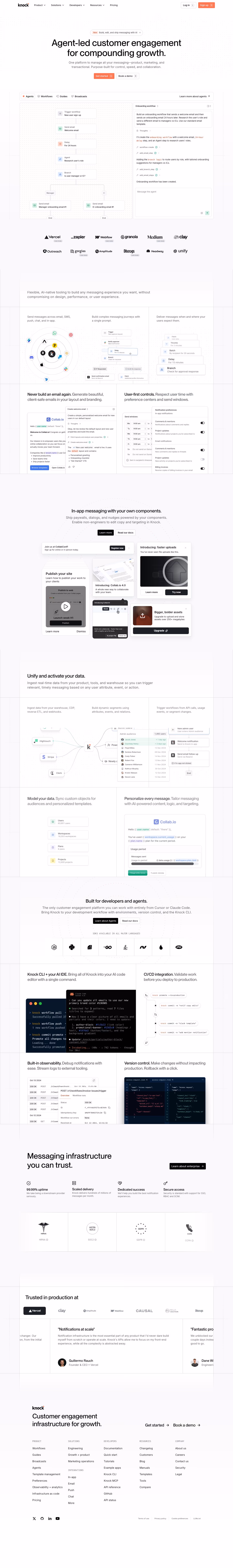 Knock full landing page screenshot (desktop)