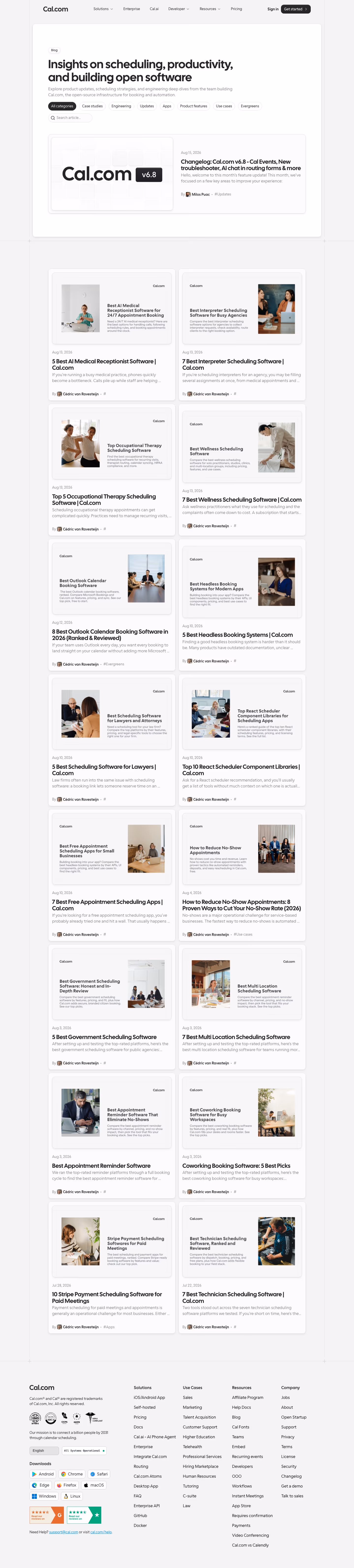 Cal blog page design — Productivity & Collaboration
