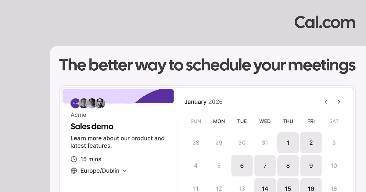Cal og image design — Productivity & Collaboration