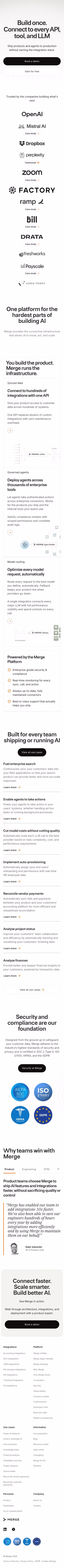 Merge mobile design — Engineering & Infrastructure